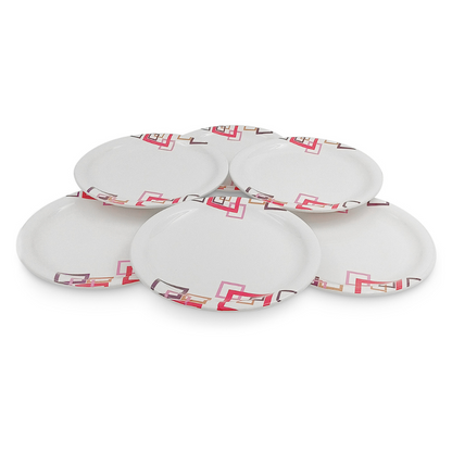 SUPERWARE | Pure melamine | Small Plate Set - INDIAN SQUARE (7.5") | 6 Nos. | Stain Free, Glazed Finish