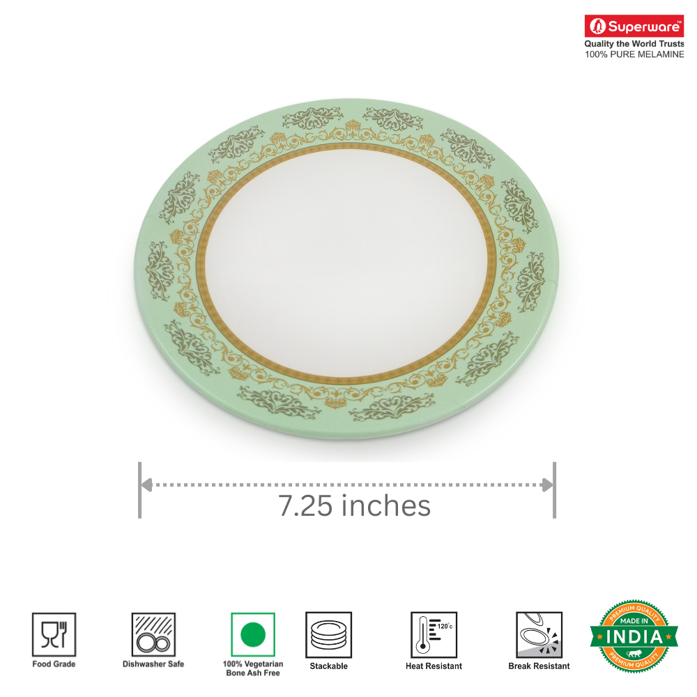 SUPERWARE, Plate Set - JADE GARDEN | 6 Nos.