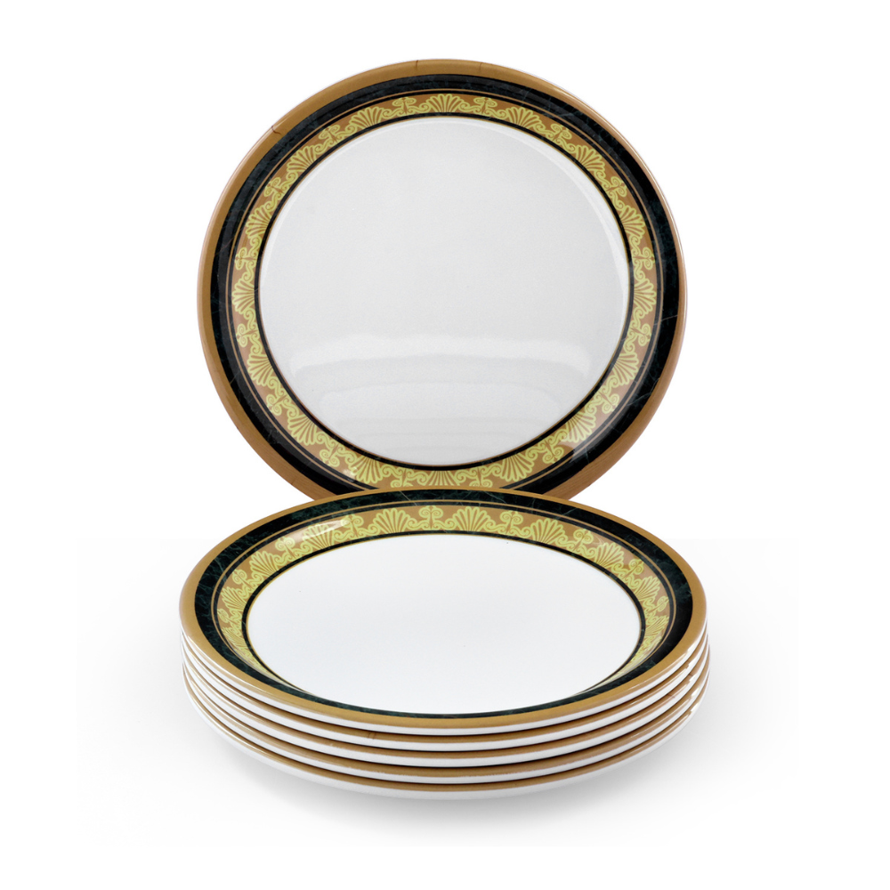 SUPERWARE | Pure Melamine | Small Plate Set - MAJESTIC (7.5") | 6 Nos. | Stain Free, Glazed Finish