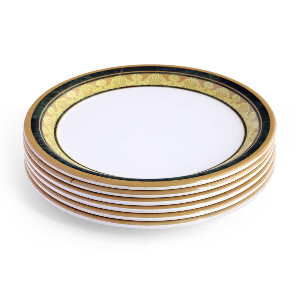 SUPERWARE | Pure Melamine | Small Plate Set - MAJESTIC (7.5") | 6 Nos. | Stain Free, Glazed Finish