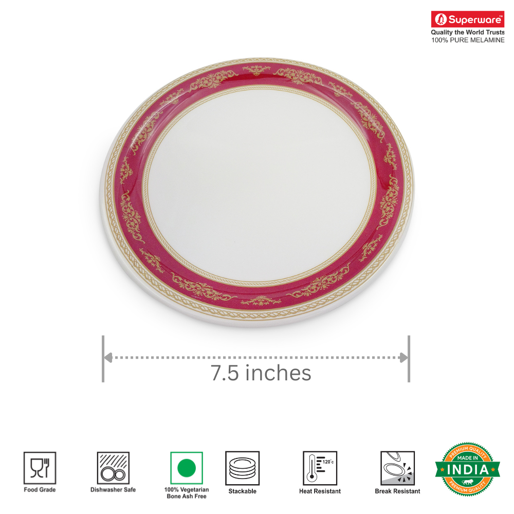 SUPERWARE, Plate Set - ORIENTAL GOLD | 6 Nos.