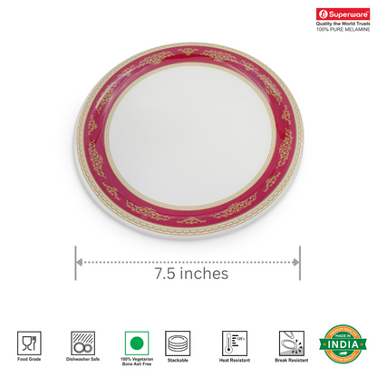 SUPERWARE, Plate Set - ORIENTAL GOLD | 6 Nos.