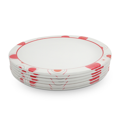 SUPERWARE, Plate Set - PARK RED | 6 Nos.