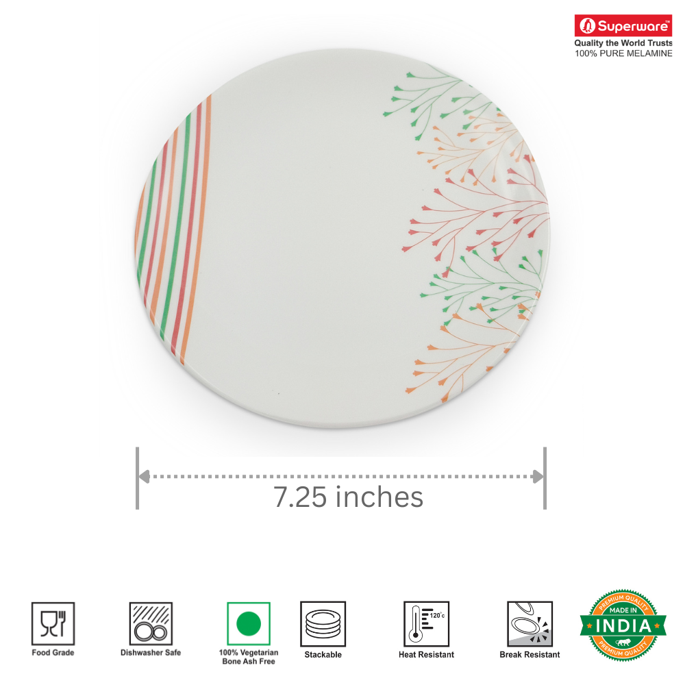 SUPERWARE, Plate Set - RAINBOW | 6 Nos.