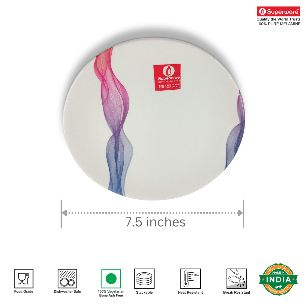 SUPERWARE, Plate Set -  SILKY | 6 Nos.