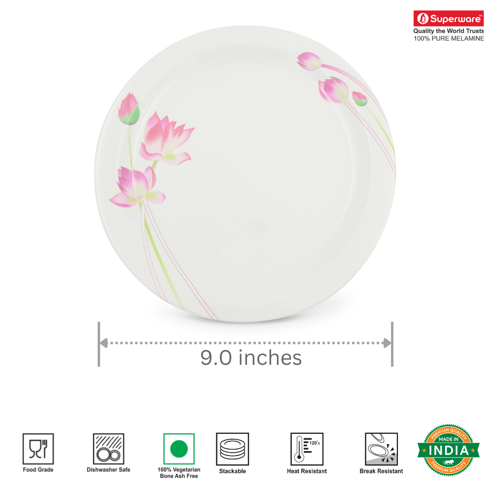 SUPERWARE, Plate Set - SWEETY TULIP | 6 Nos.