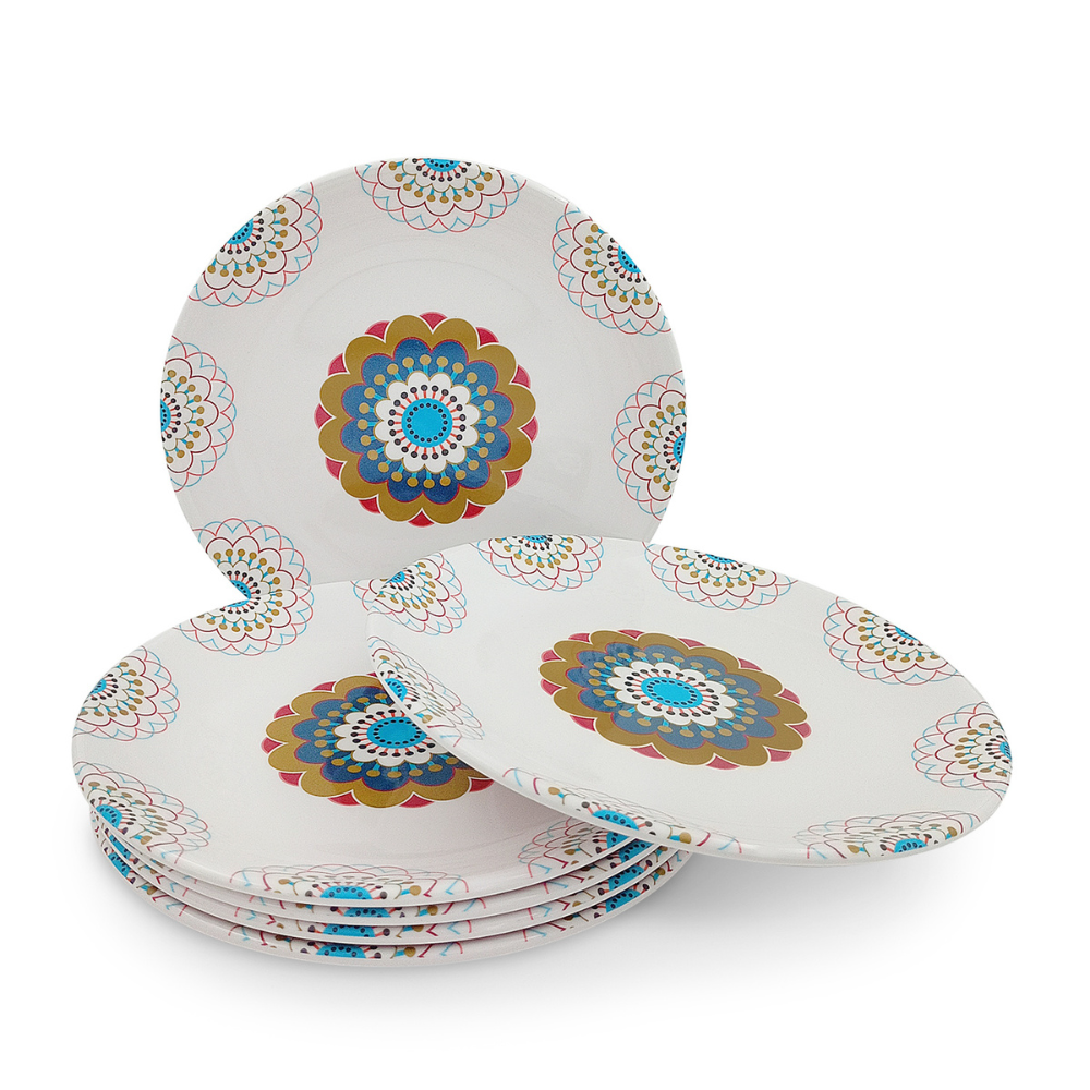SUPERWARE, Plate Set - TURQUISE BLOOM | 6 Nos.
