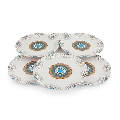 SUPERWARE, Plate Set - TURQUISE BLOOM | 6 Nos.