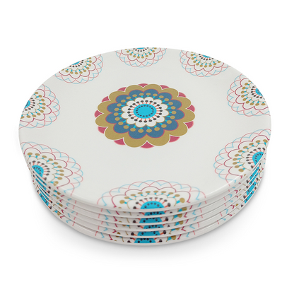 SUPERWARE, Plate Set - TURQUISE BLOOM | 6 Nos.