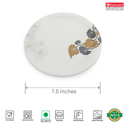 SUPERWARE, Plate Set - VEGETAL GOLD | 6 Nos.