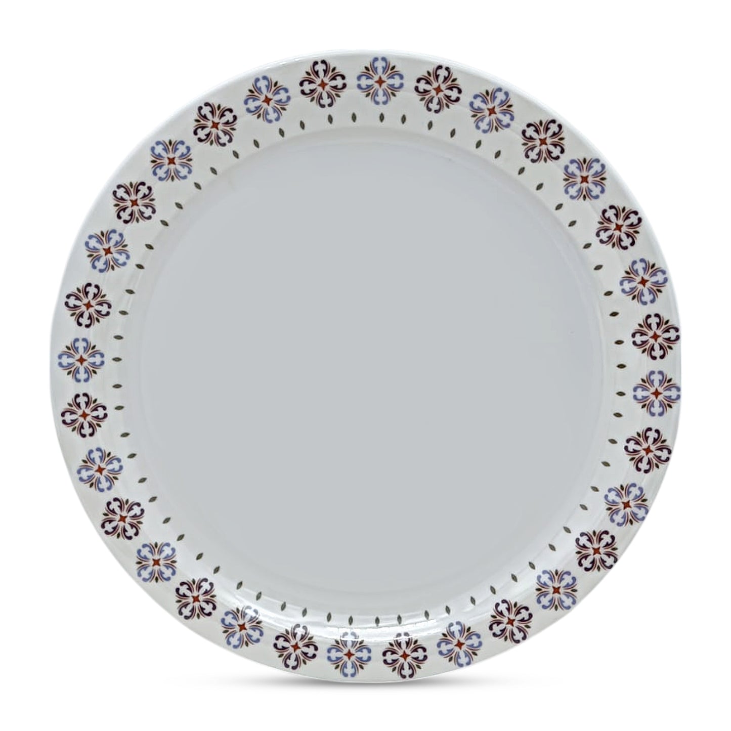 SUPERWARE | Pure Melamine | Buffet Plate Set – Serene Sky (12.5”) | 6 Nos. | Stain Free, Glazed Finish