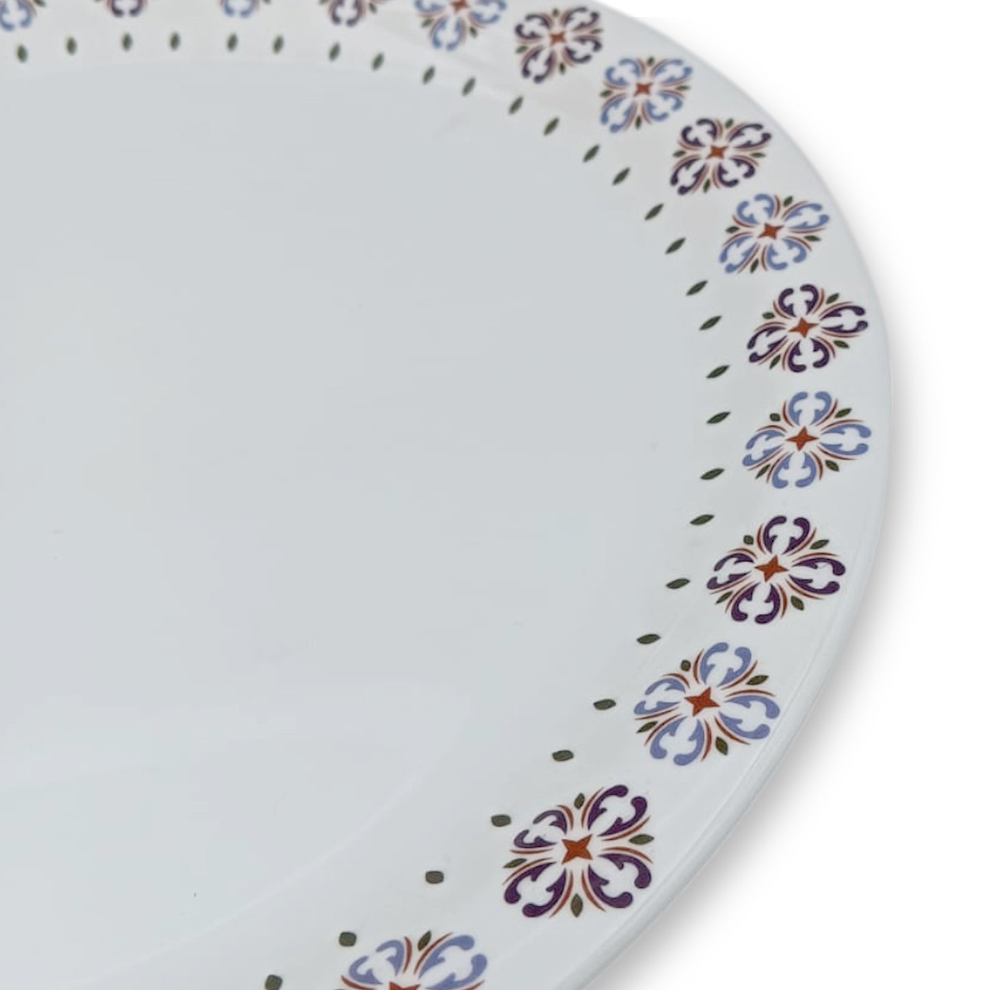 SUPERWARE | Pure Melamine | Buffet Plate Set – Serene Sky (12.5”) | 6 Nos. | Stain Free, Glazed Finish