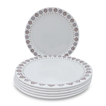 SUPERWARE | Pure Melamine | Buffet Plate Set – Serene Sky (12.5”) | 6 Nos. | Stain Free, Glazed Finish