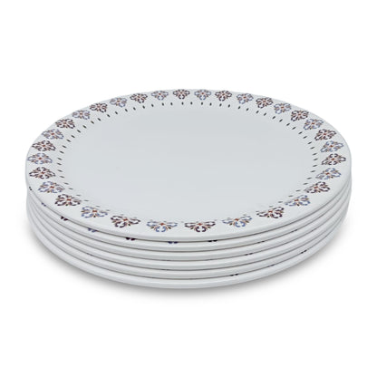 SUPERWARE | Pure Melamine | Buffet Plate Set – Serene Sky (12.5”) | 6 Nos. | Stain Free, Glazed Finish