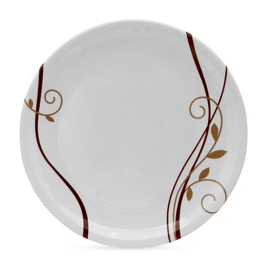 SUPERWARE | Pure Melamine | Buffet Plate Set – Spiral Fluer (12.5”) | 6 Nos. | Stain Free, Glazed Finish