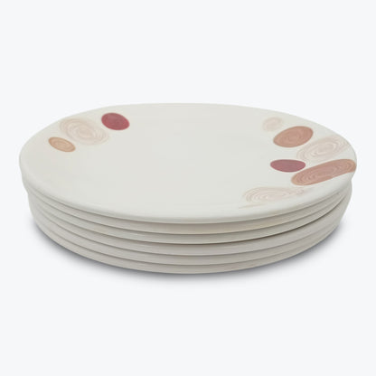 SUPERWARE | Pure Melamine | Buffet Plate Set 12.5" - Spiral (12.5”) | 6 Nos. | Stain Free, Glazed Finish