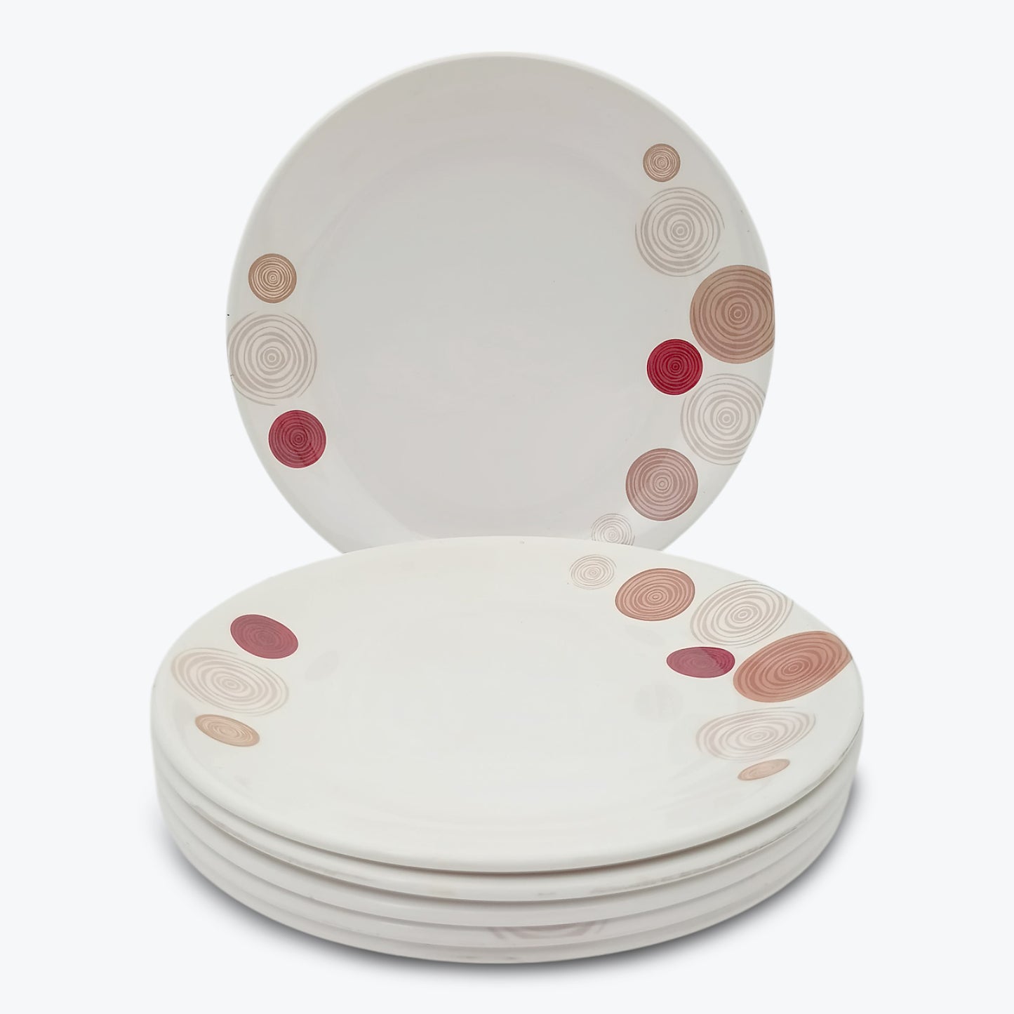 SUPERWARE | Pure Melamine | Buffet Plate Set 12.5" - Spiral (12.5”) | 6 Nos. | Stain Free, Glazed Finish