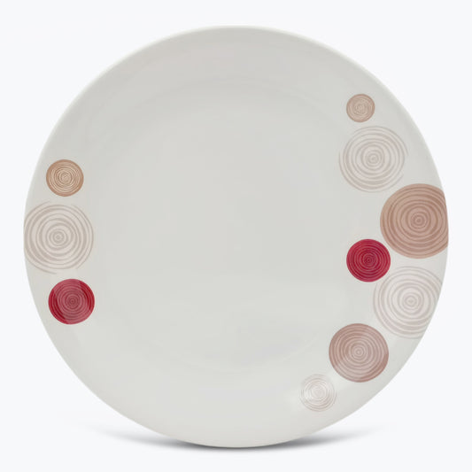 SUPERWARE | Pure Melamine | Buffet Plate Set 12.5" - Spiral (12.5”) | 6 Nos. | Stain Free, Glazed Finish