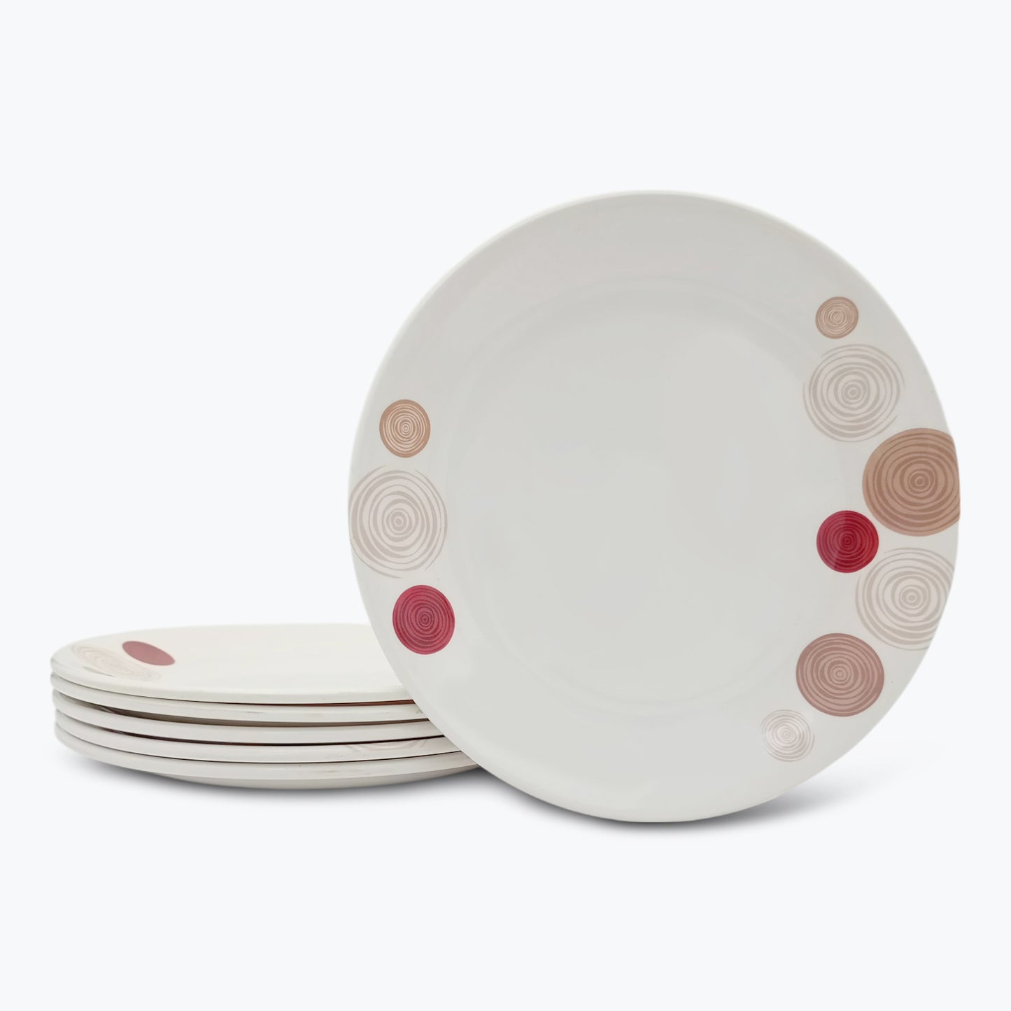 SUPERWARE | Pure Melamine | Small Plate Set - Spiral (7.5") | 6 Nos. | Stain Free, Glazed Finish