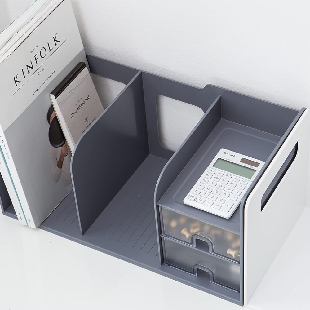 SYSMAX | Korea | Book Rack with Drawers | Grey