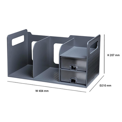 SYSMAX | Korea | Book Rack with Drawers | Grey