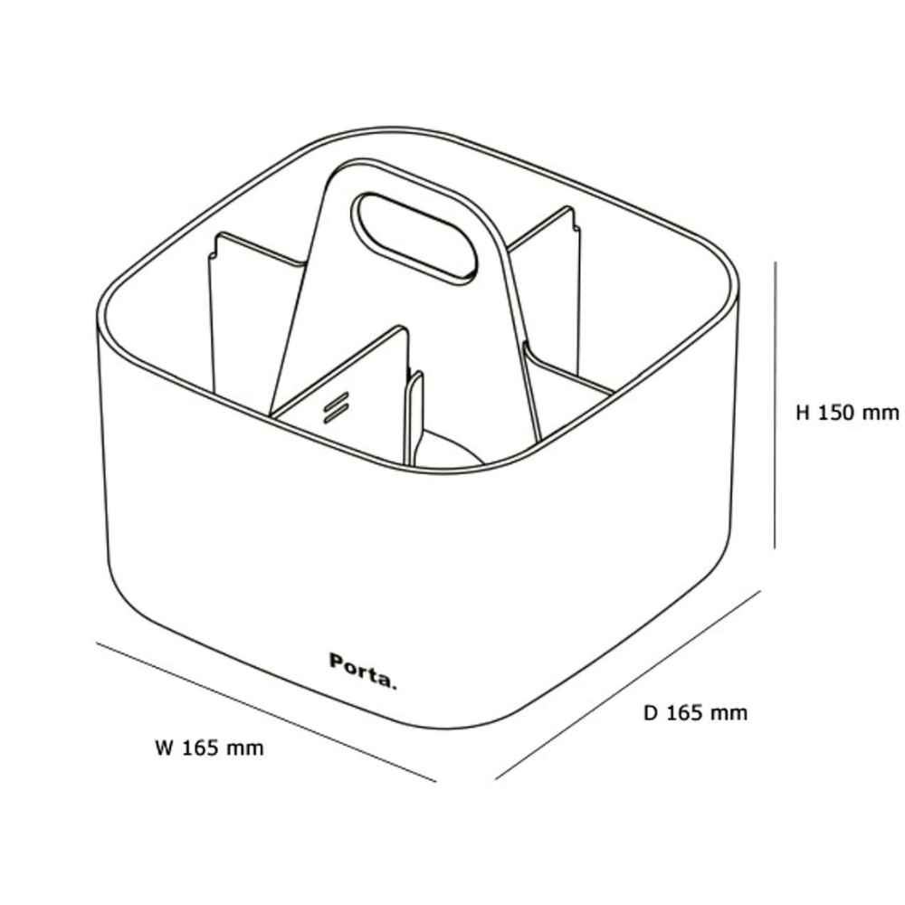 LITEM | Korea | Porta Vita | Square Storage Box | Grey