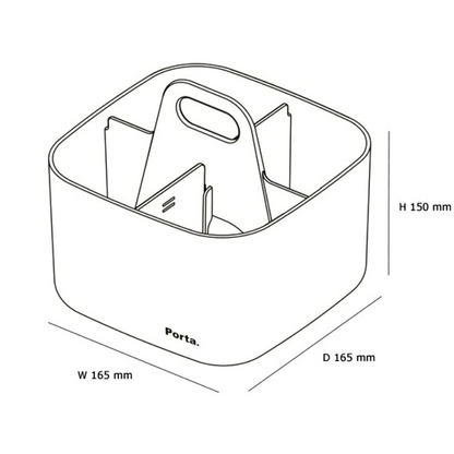 LITEM | Korea | Porta Vita | Square Storage Box | Grey
