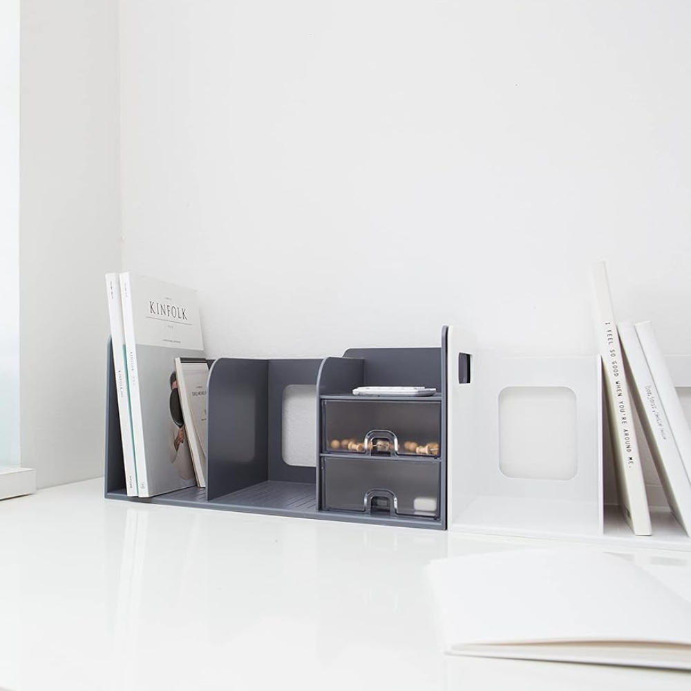 SYSMAX | Korea | Book Rack with Drawers | Grey
