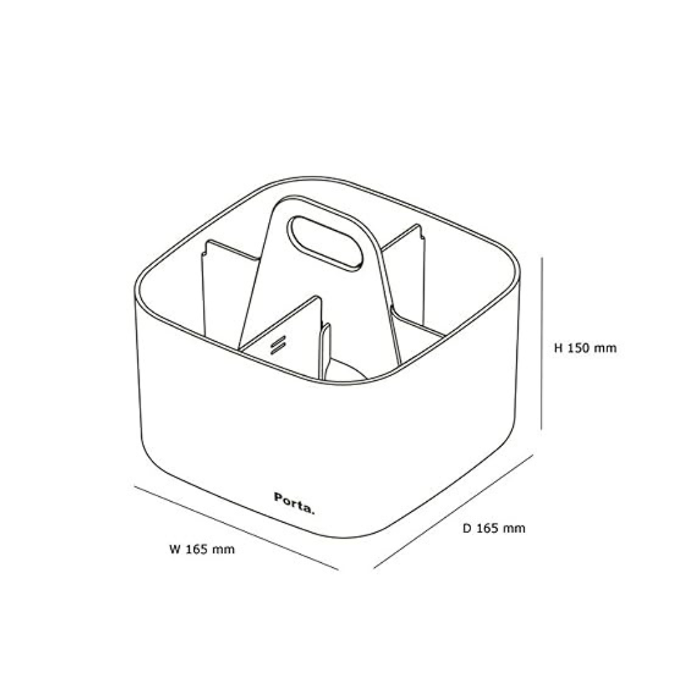 LITEM | Korea  | Porta Vita | Square Storage Box | Yellow