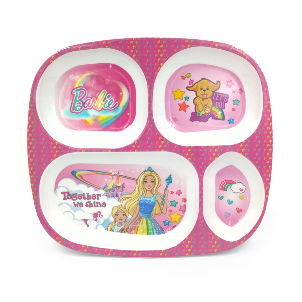 SUPERWARE | Pure Melamine | Kid Set - BARBIE SHINE | Set Of 5 Pcs.| Stain Free, Glazed Finish