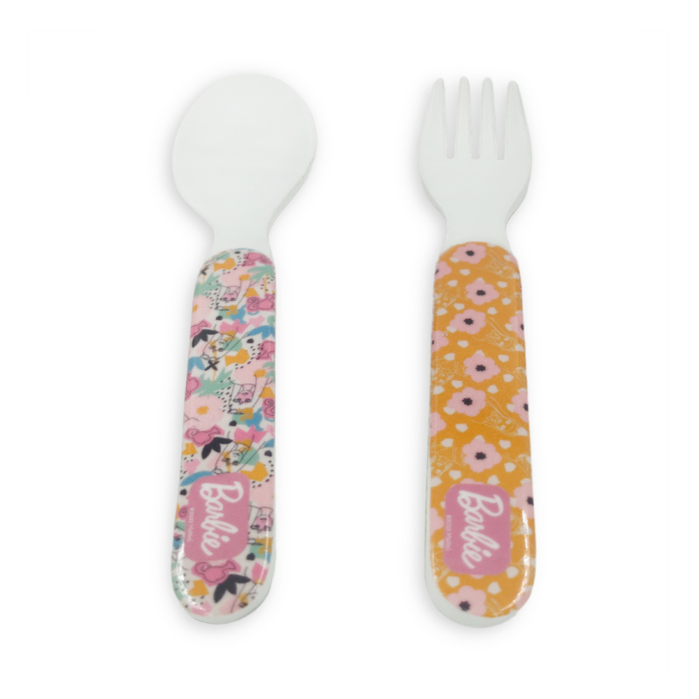 SUPERWARE | Pure Melamine | Kid Set - BARBIE - FUN IN THE SUN | Set Of 5 Pcs.| Stain Free, Glazed Finish