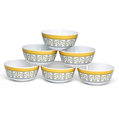 SUPERWARE | Pure Melamine | Soup Bowl Set - FORGETMENOT (4.5") | 6 Nos. | Stain Free, Glazed Finish