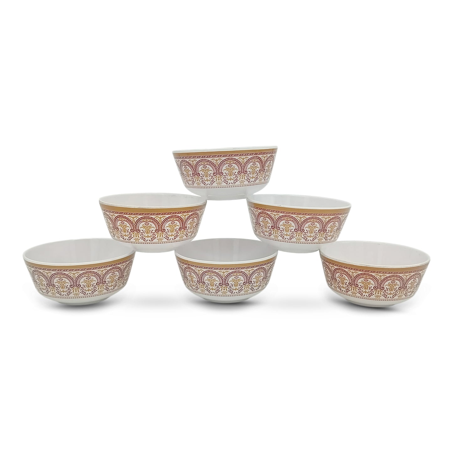 SUPERWARE | Pure Melamine | Bowl Set - Vintag Maroon 4" | 6 Nos. | Stain Free, Glazed Finish