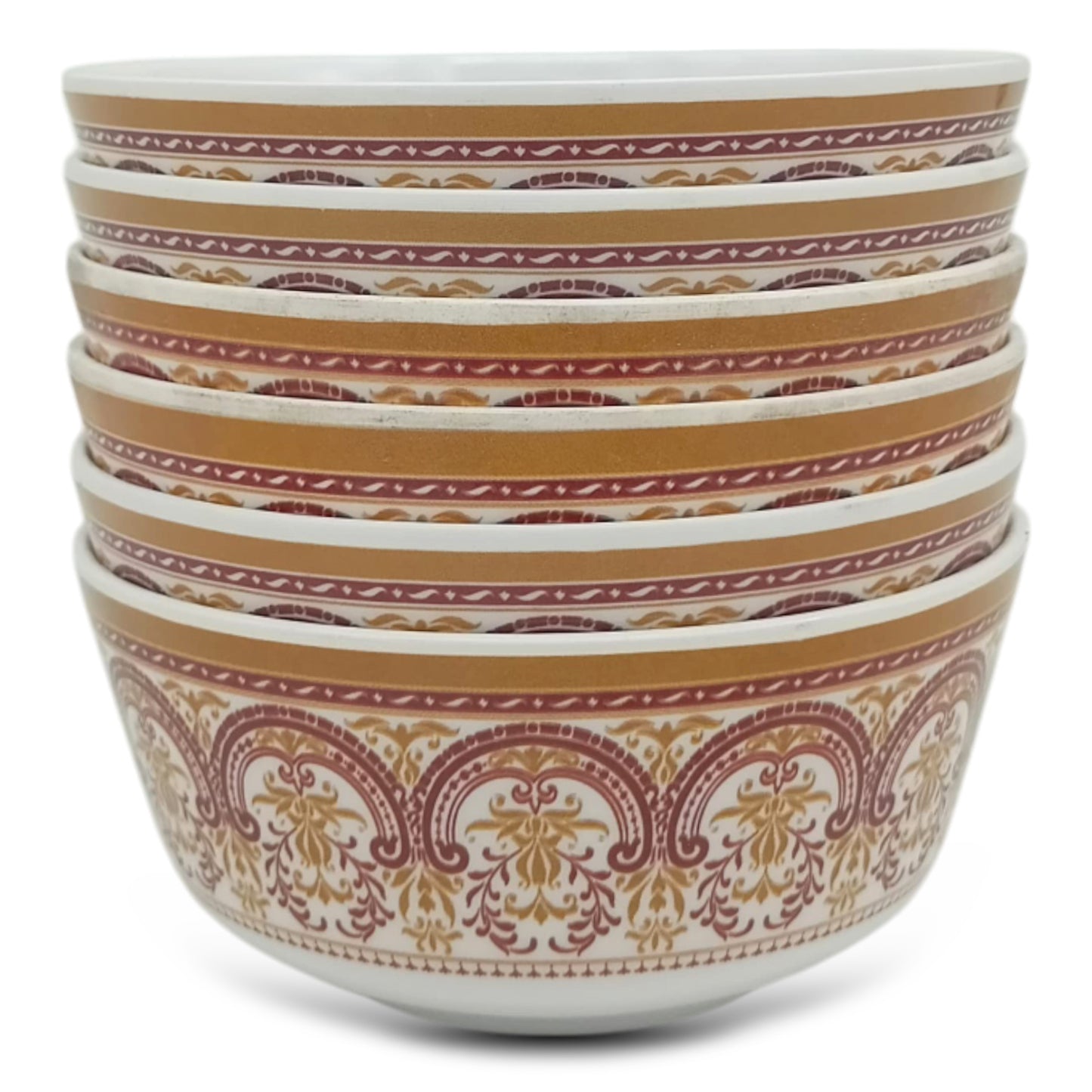 SUPERWARE | Pure Melamine | Bowl Set - Vintag Maroon 4" | 6 Nos. | Stain Free, Glazed Finish