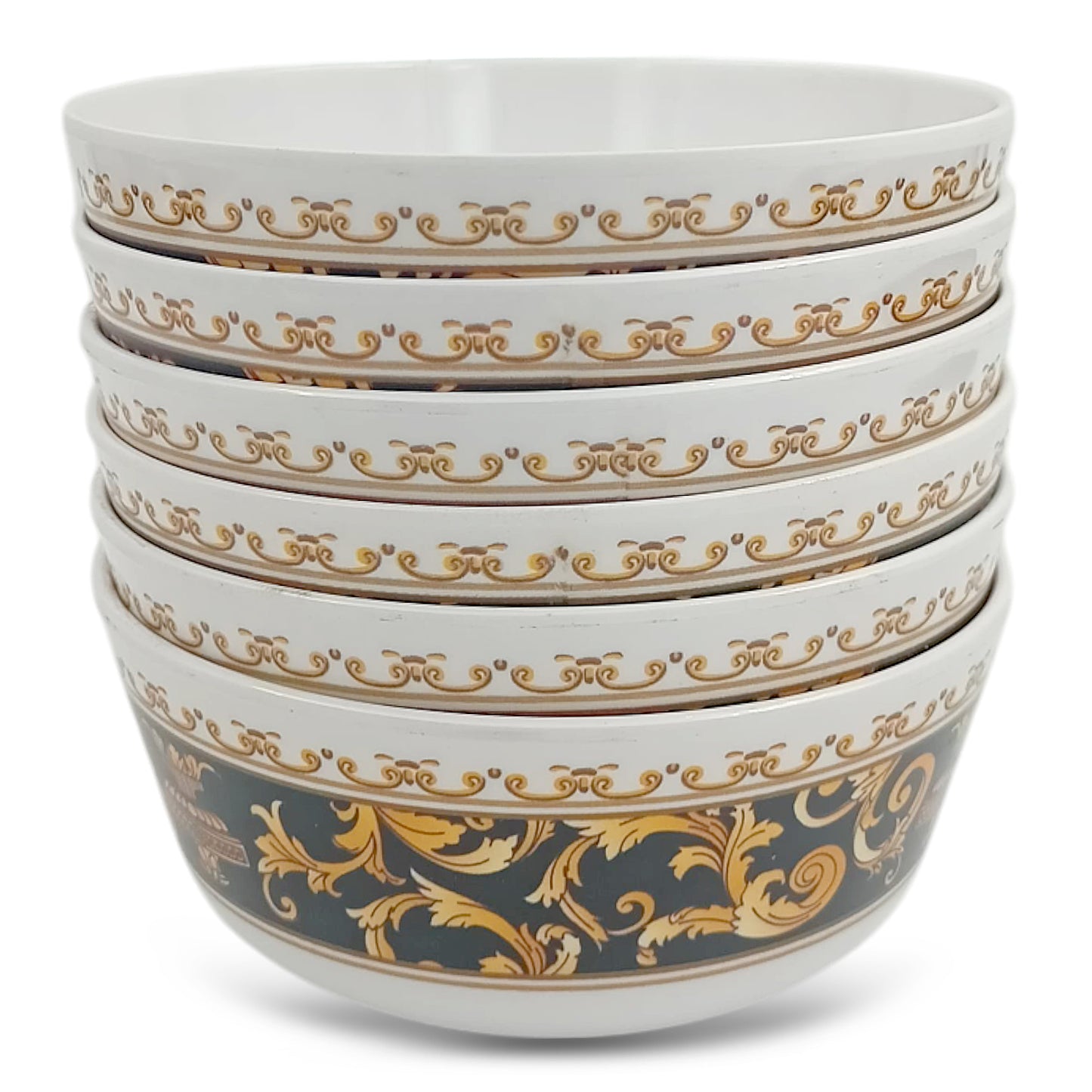 SUPERWARE | Pure Melamine | Bowl Set - Dynasty 4" | 6 Nos. | Stain Free, Glazed Finish