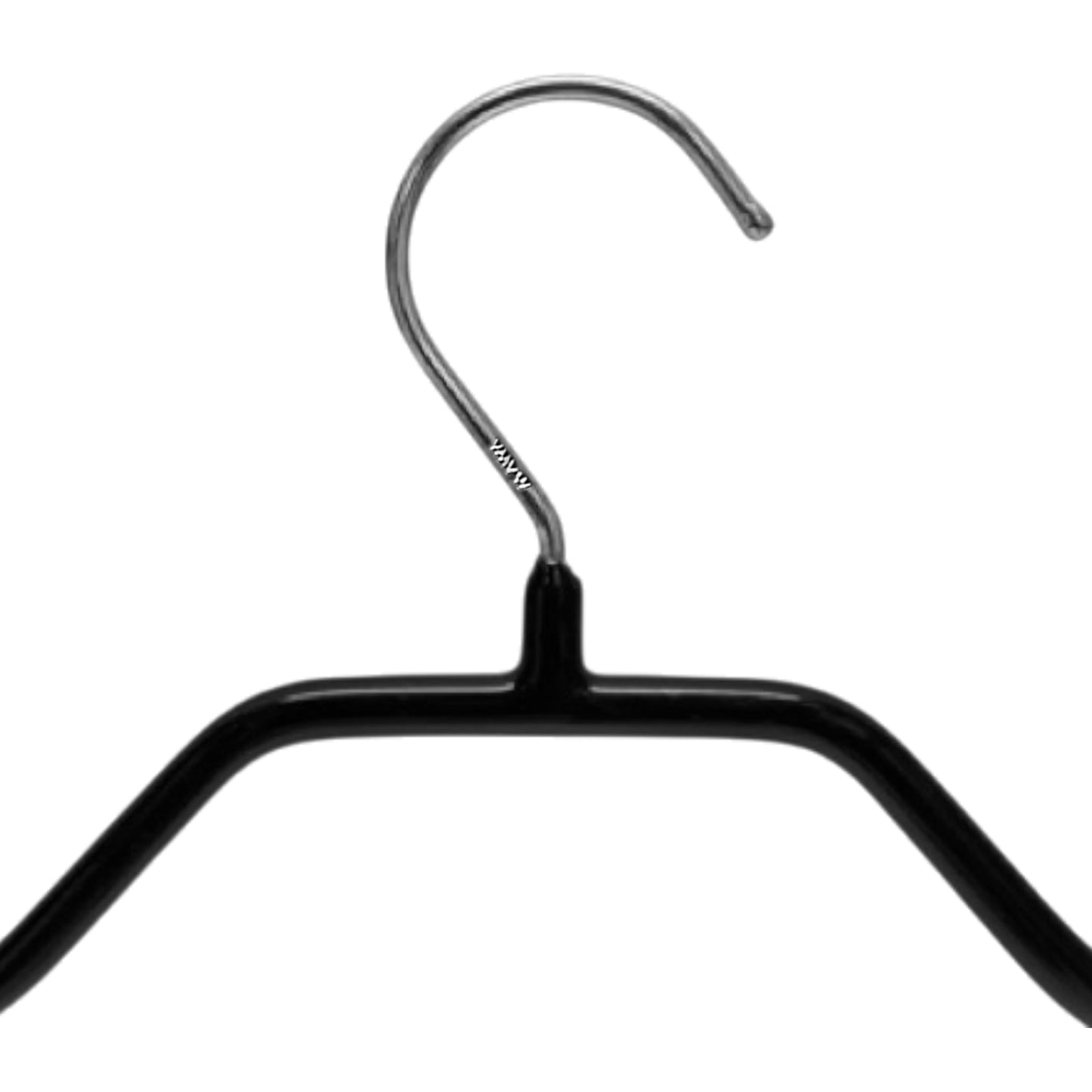 MAWA | Made in Germany | Metal Hanger Set | Silhouette 41/F | Shirt Hanger | Collar Shape | Non-Slip Coating | 360° Rotatable Swivel Hook | Space Saver | 10 Pieces