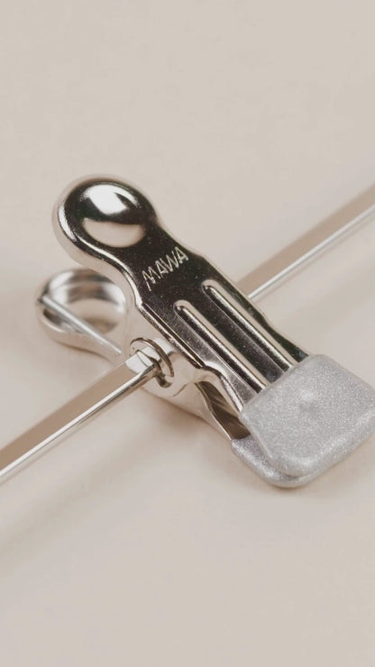 MAWA | Made in Germany | Metal Hanger Set | Trouser Hanger | Clip K 30/D | Two Adjustable MAWA Clips | 360° Rotatable Swivel Hook | Space Saver | 10 Pieces