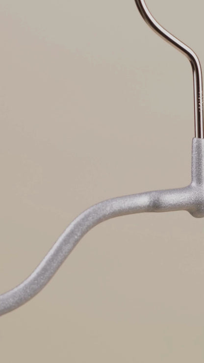 MAWA | Made in Germany | Metal Hanger Set | Shirt Hanger | Silhouette 42/FT | Collar Shape | Non-Slip Coating | 360° Rotatable Swivel Hook | Space Saver | 20 Pieces