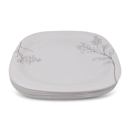 SUPERWARE | Pure Melamine | Buffet Plate Set – Summer Stems (12.5”) | 6 Nos. | Stain Free, Glazed Finish