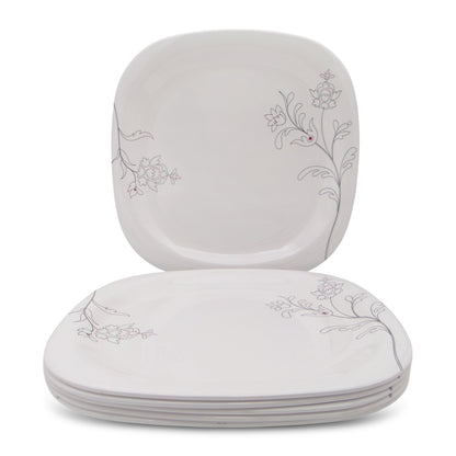 SUPERWARE | Pure Melamine | Buffet Plate Set – Summer Stems (12.5”) | 6 Nos. | Stain Free, Glazed Finish