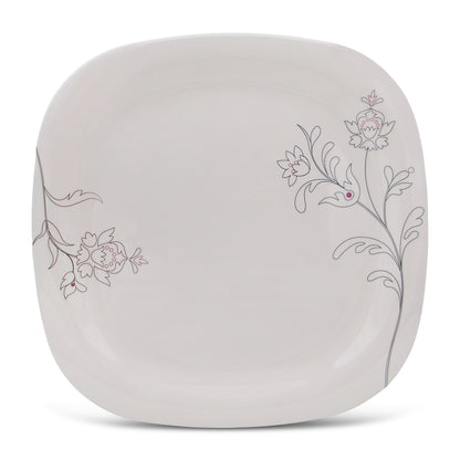 SUPERWARE | Pure Melamine | Buffet Plate Set – Summer Stems (12.5”) | 6 Nos. | Stain Free, Glazed Finish