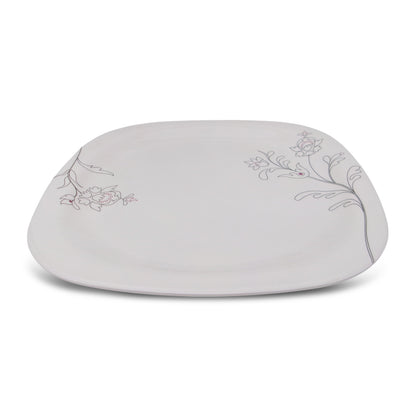 SUPERWARE | Pure Melamine | Buffet Plate Set – Summer Stems (12.5”) | 6 Nos. | Stain Free, Glazed Finish